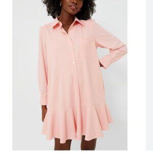 NWT TUCKERNUCK Callahan Button Down Shirt Dress in Peach Pink XL